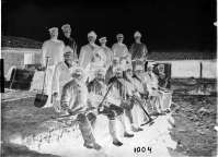A group of workers on the edge of a digging trench in the south-east part of the ancient city